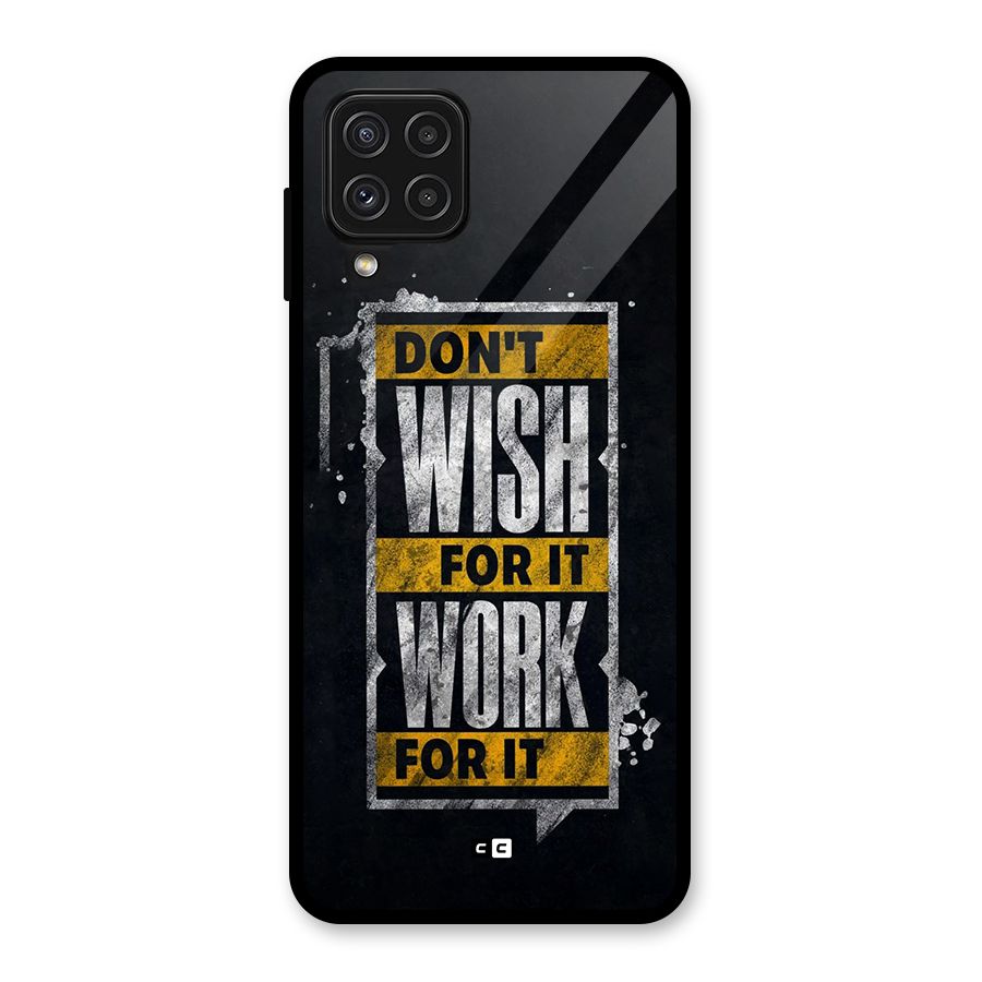 Wish Work Glass Back Case for Galaxy A22 4G