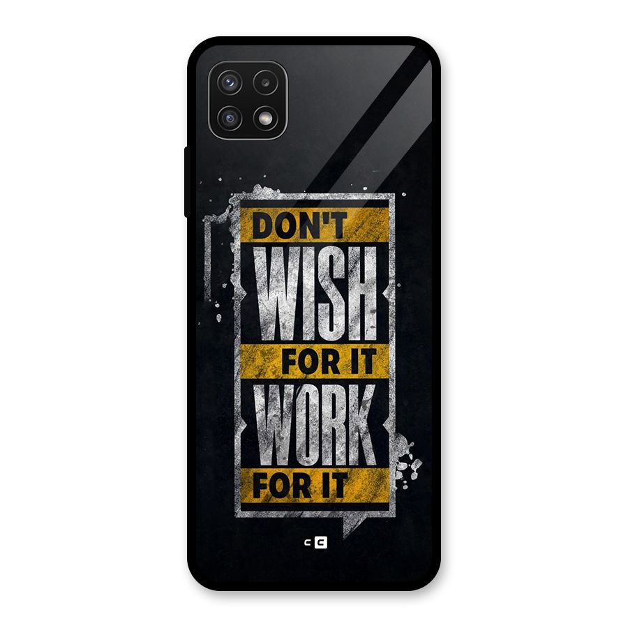 Wish Work Glass Back Case for Galaxy A22 5G