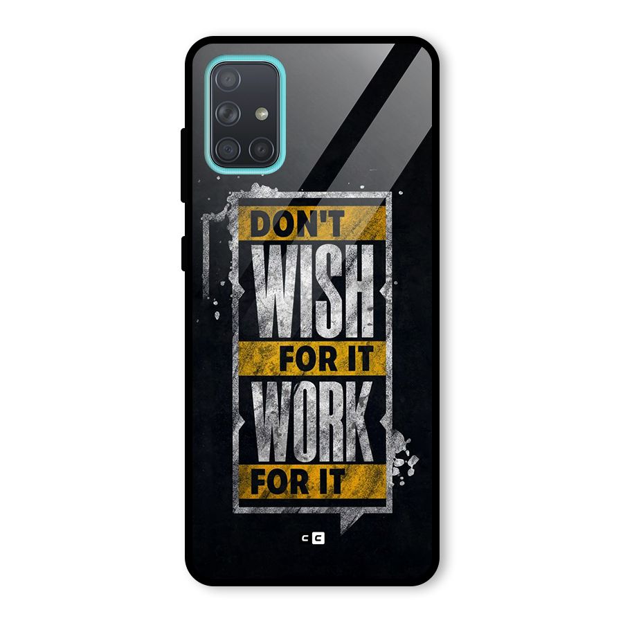 Wish Work Glass Back Case for Galaxy A71