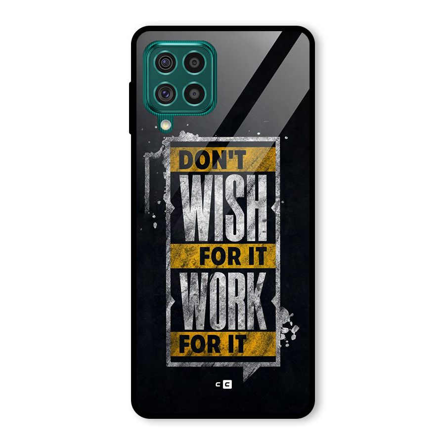 Wish Work Glass Back Case for Galaxy F62