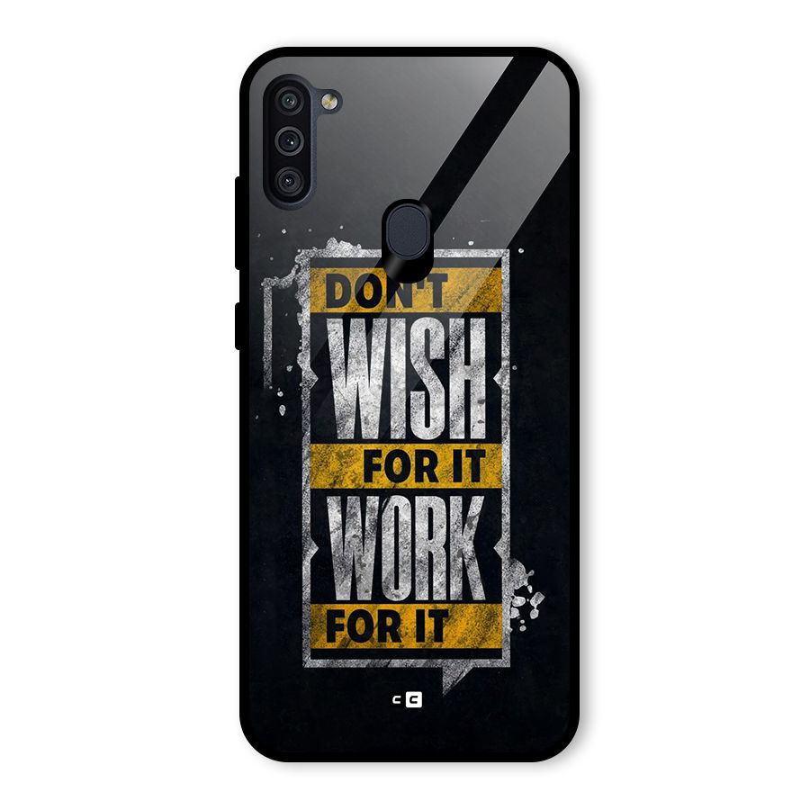 Wish Work Glass Back Case for Galaxy M11