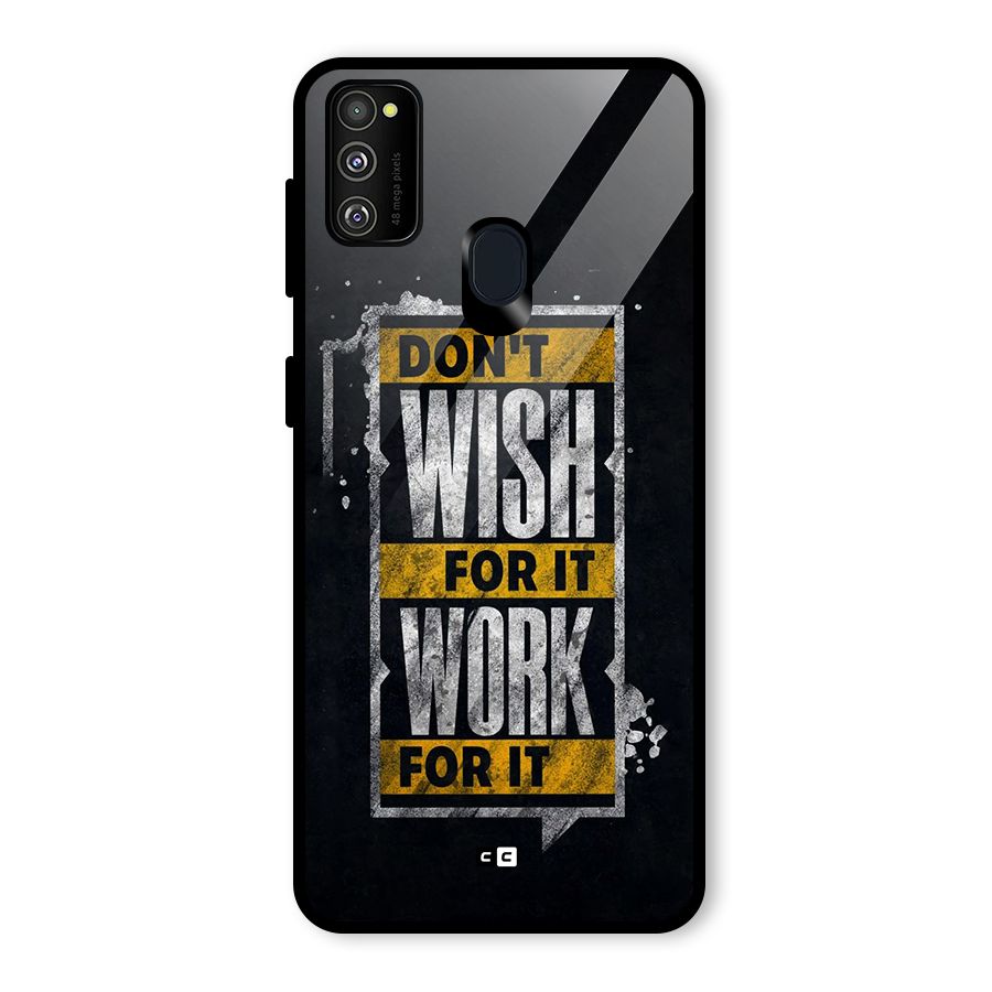 Wish Work Glass Back Case for Galaxy M30s