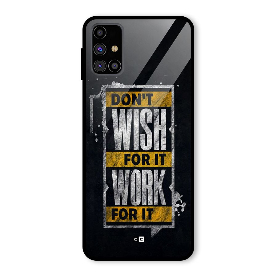 Wish Work Glass Back Case for Galaxy M31s
