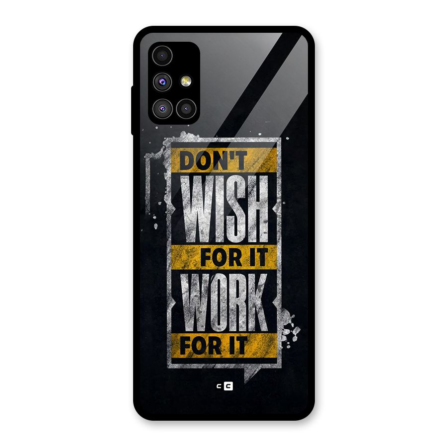 Wish Work Glass Back Case for Galaxy M51