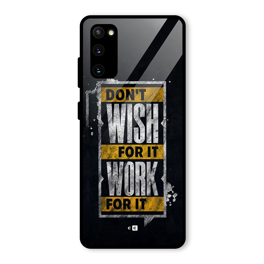 Wish Work Glass Back Case for Galaxy S20 FE 5G