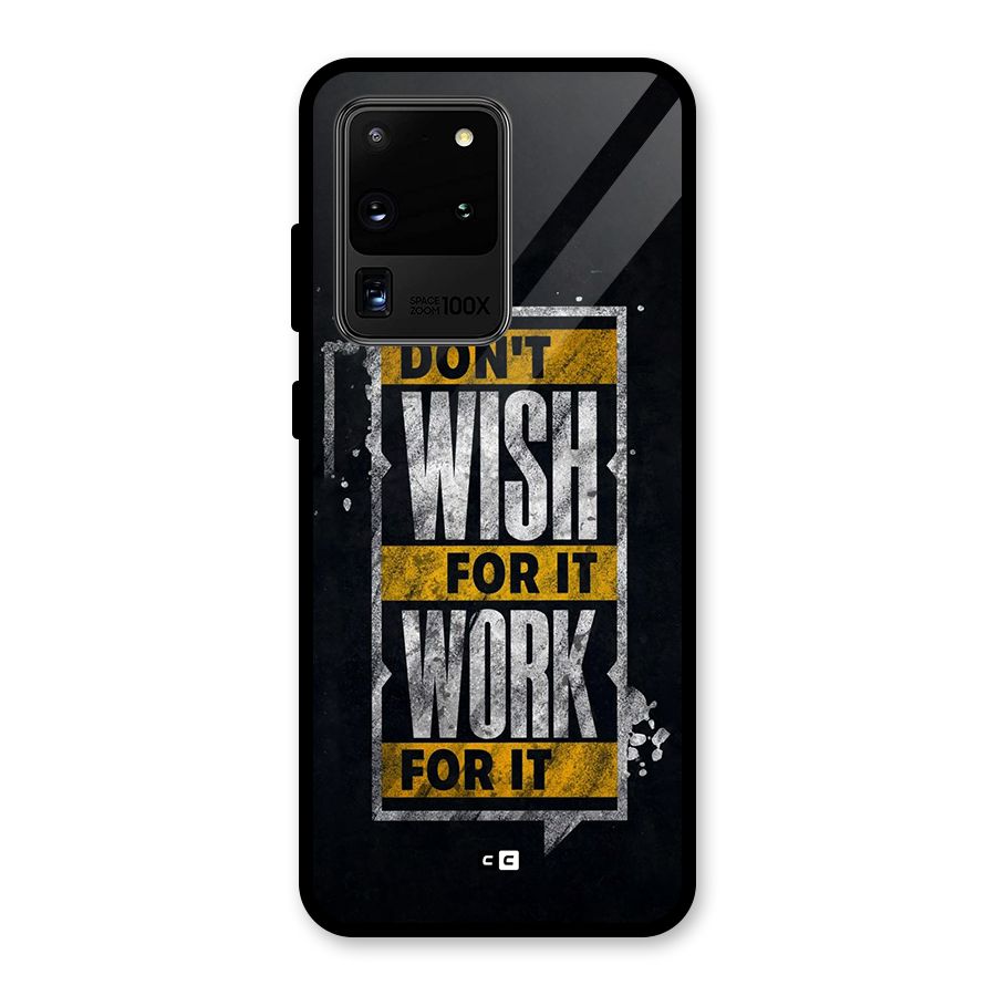 Wish Work Glass Back Case for Galaxy S20 Ultra