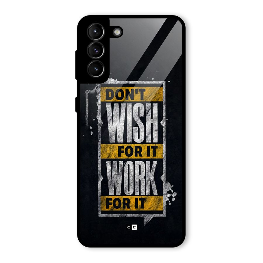 Wish Work Glass Back Case for Galaxy S21 Plus