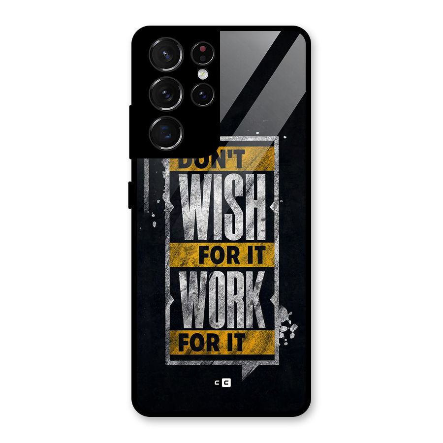 Wish Work Glass Back Case for Galaxy S21 Ultra 5G