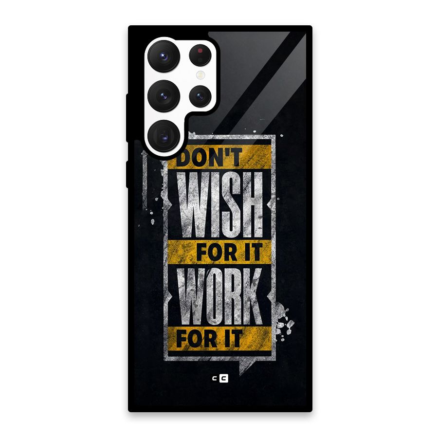 Wish Work Glass Back Case for Galaxy S22 Ultra 5G