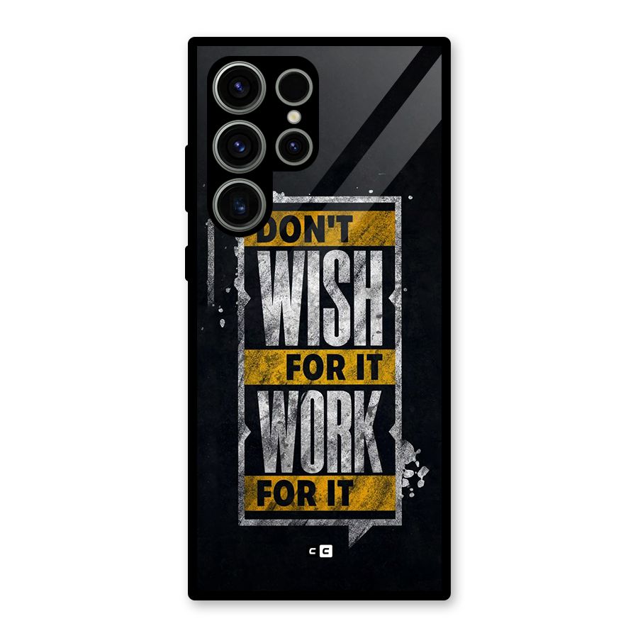 Wish Work Glass Back Case for Galaxy S23 Ultra