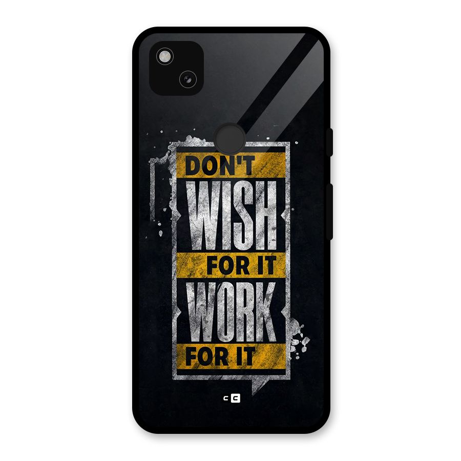 Wish Work Glass Back Case for Google Pixel 4a
