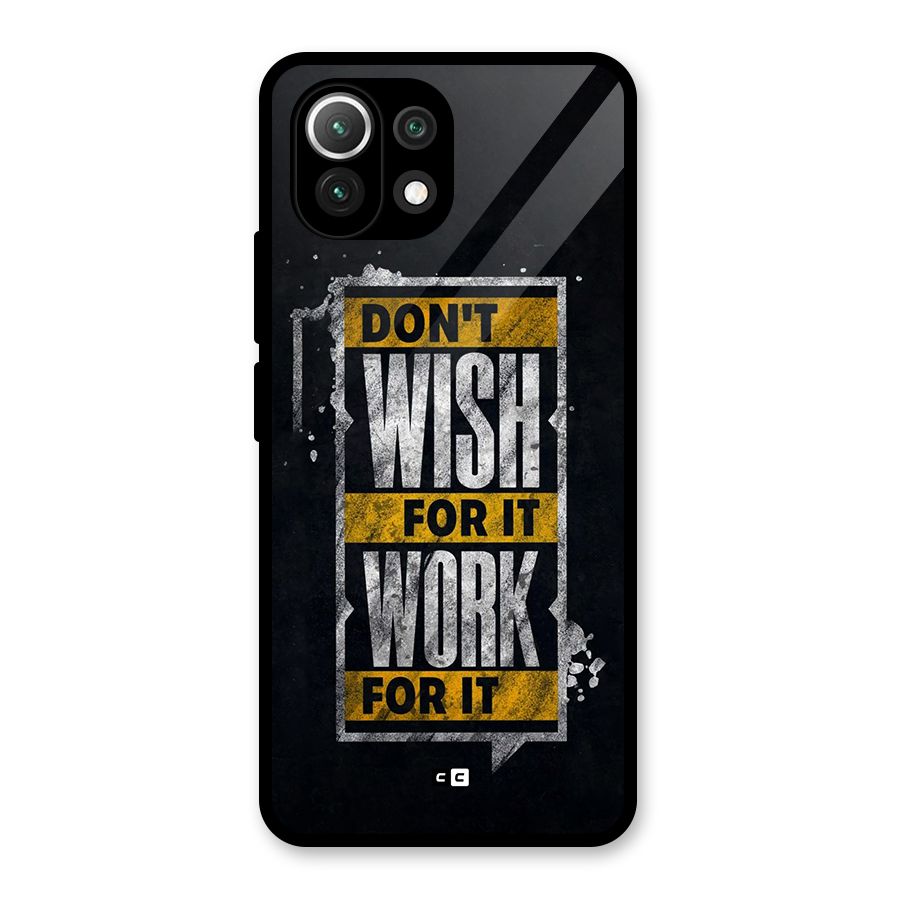 Wish Work Glass Back Case for Mi 11 Lite