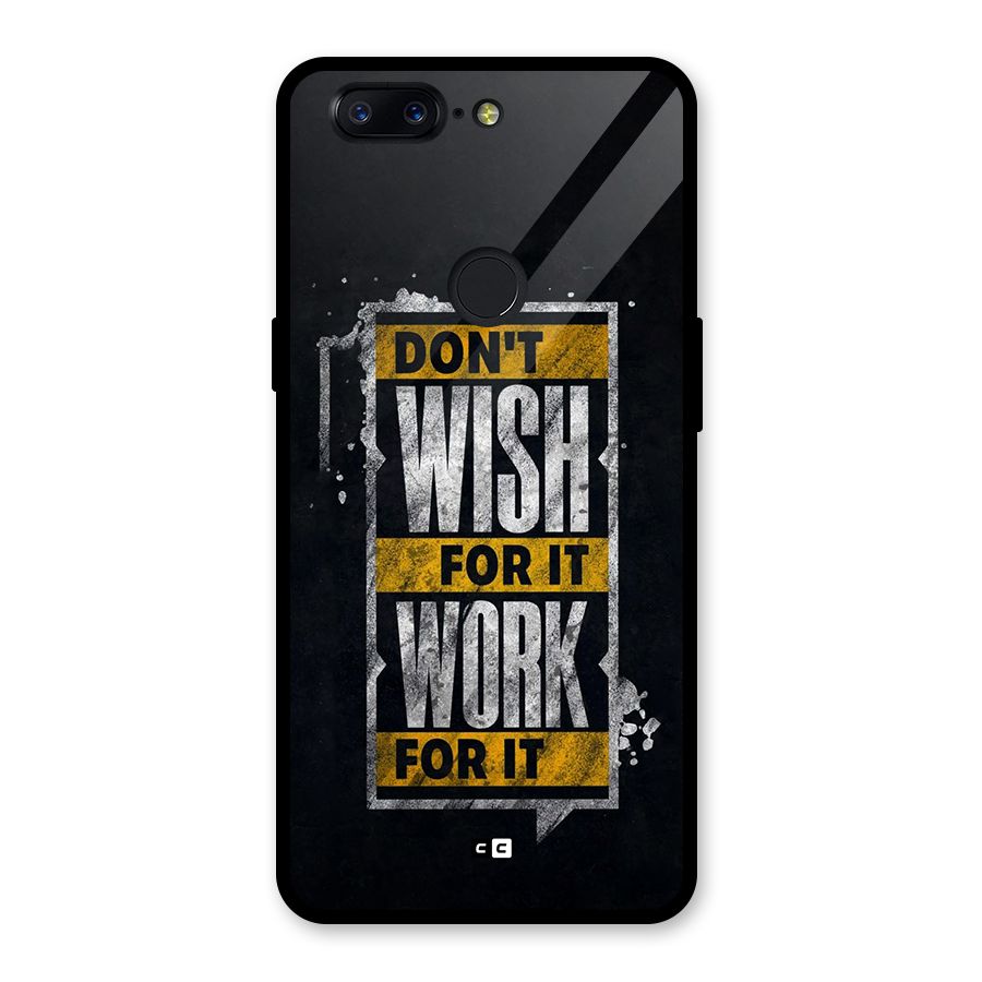 Wish Work Glass Back Case for OnePlus 5T
