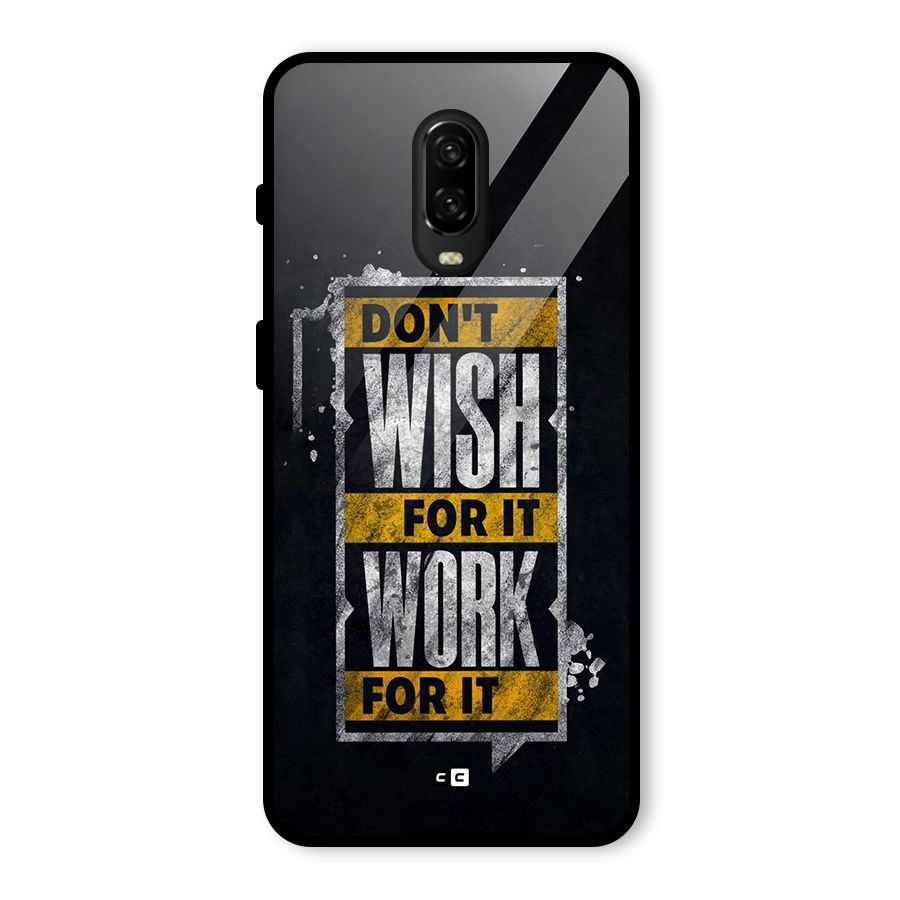 Wish Work Glass Back Case for OnePlus 6T
