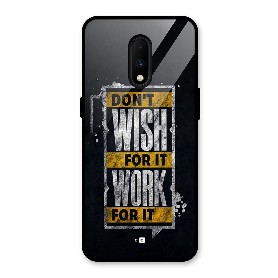 Wish Work Glass Back Case for OnePlus 7
