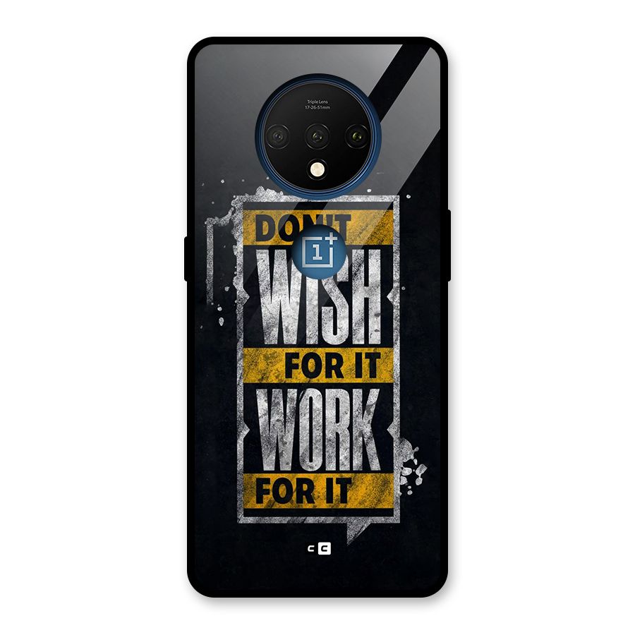 Wish Work Glass Back Case for OnePlus 7T