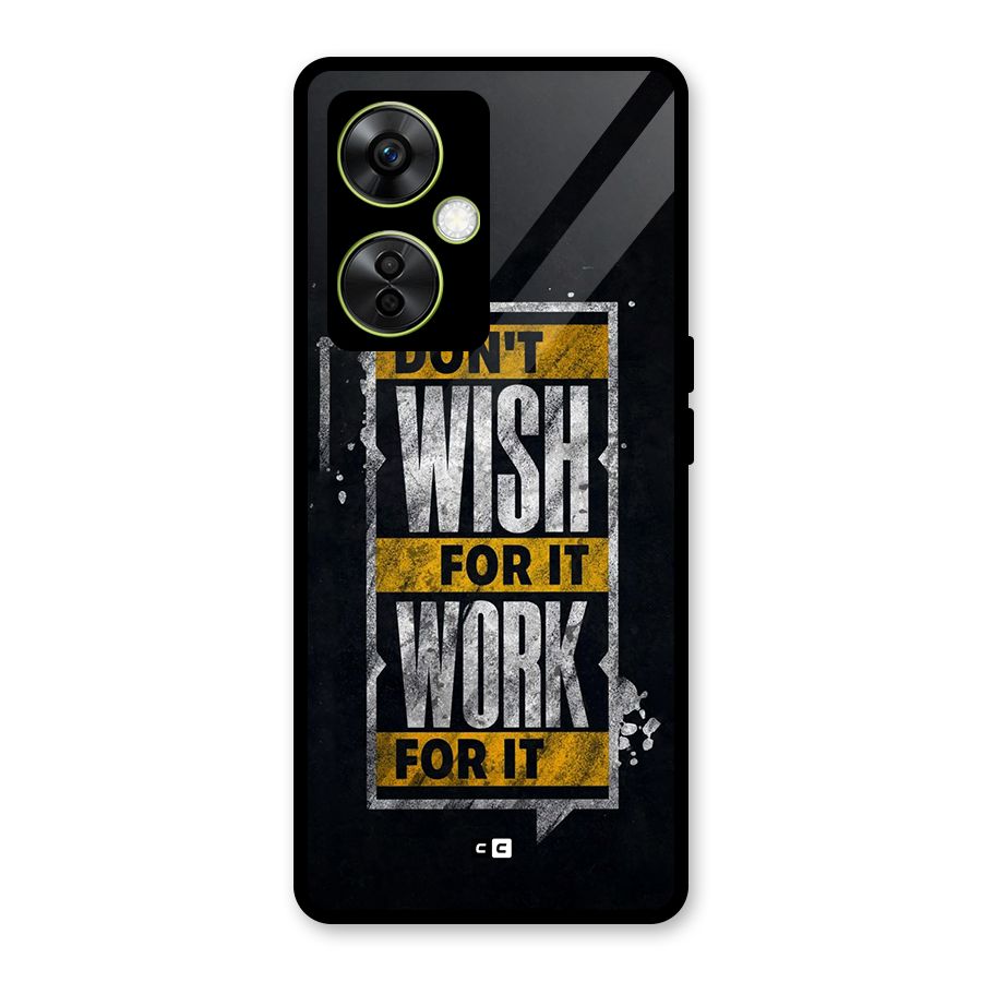 Wish Work Glass Back Case for OnePlus Nord CE 3 Lite