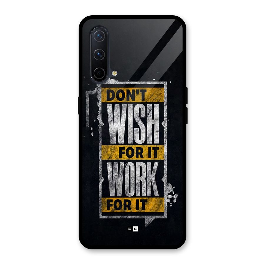Wish Work Glass Back Case for OnePlus Nord CE 5G