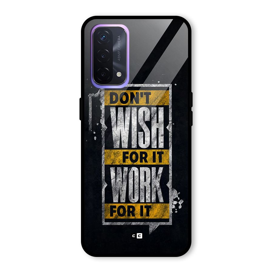 Wish Work Glass Back Case for Oppo A74 5G
