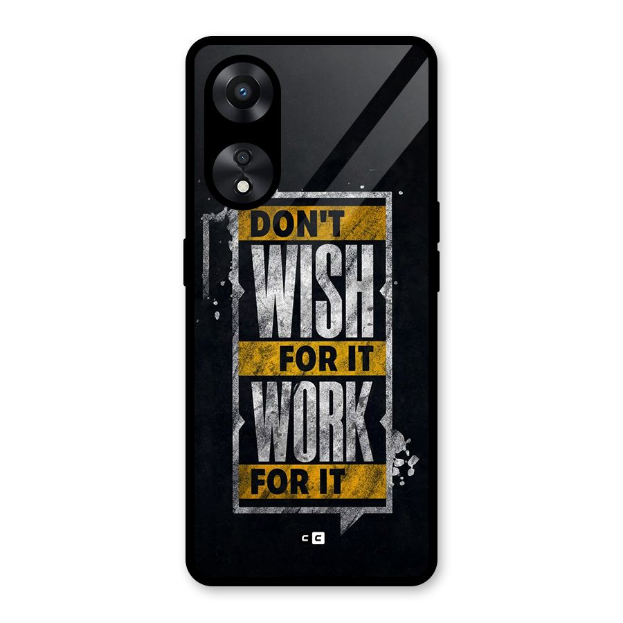 Wish Work Glass Back Case for Oppo A78