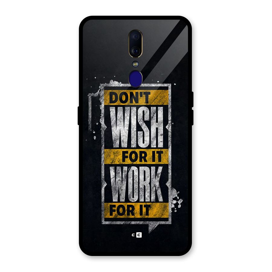 Wish Work Glass Back Case for Oppo F11