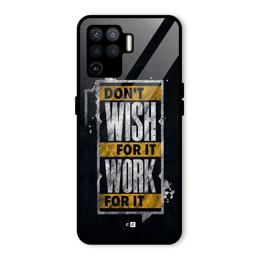 Wish Work Glass Back Case for Oppo F19 Pro