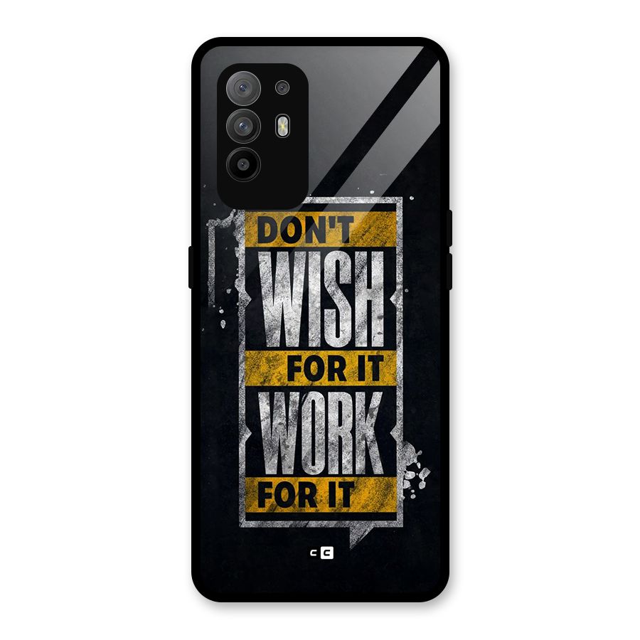 Wish Work Glass Back Case for Oppo F19 Pro Plus 5G