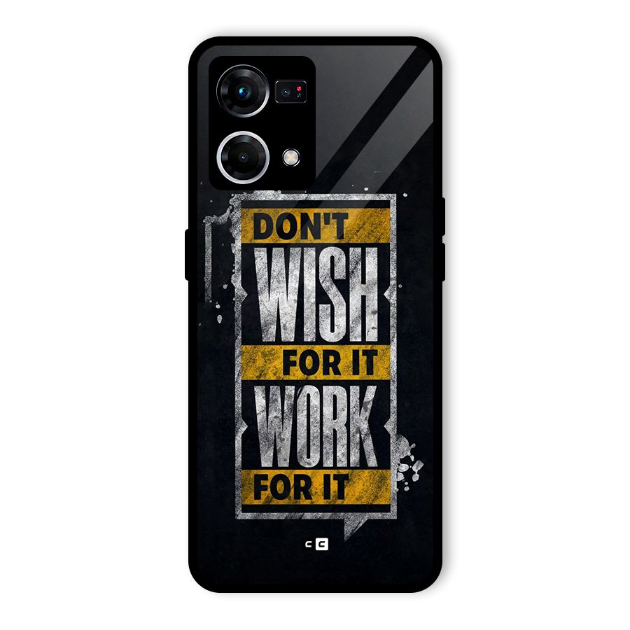 Wish Work Glass Back Case for Oppo F21s Pro 4G