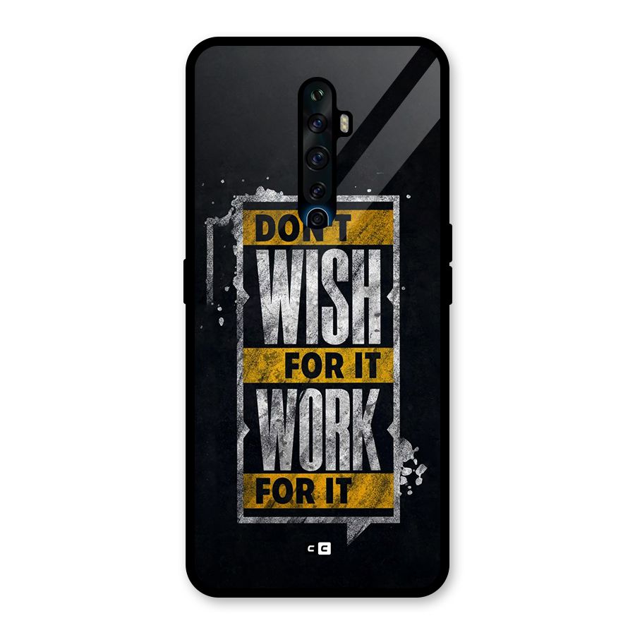 Wish Work Glass Back Case for Oppo Reno2 F