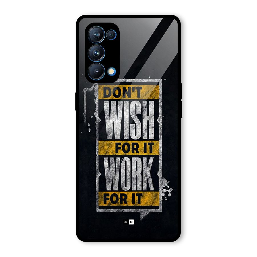 Wish Work Glass Back Case for Oppo Reno5 Pro 5G