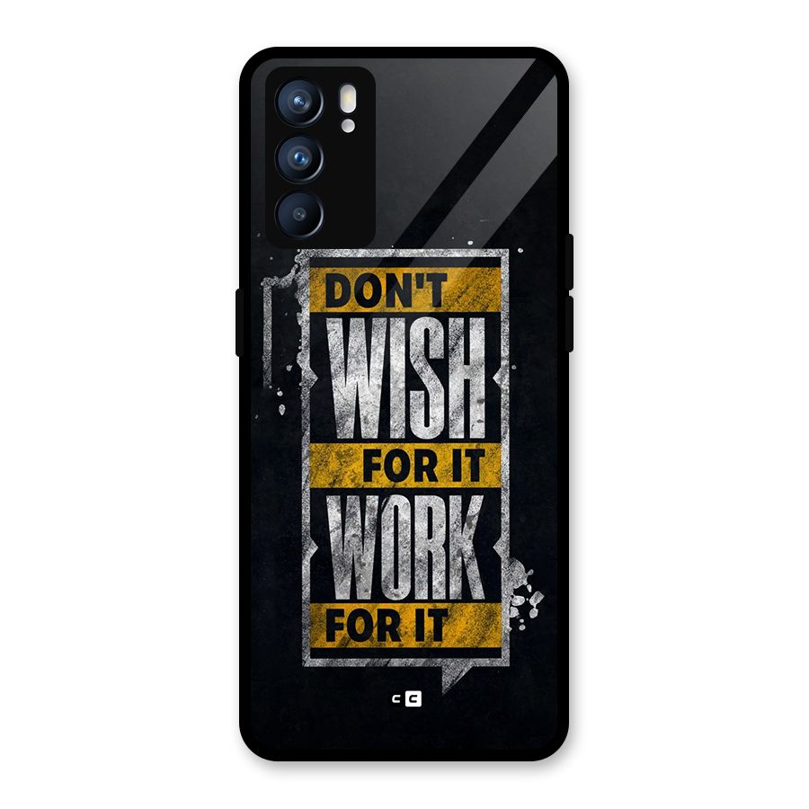 Wish Work Glass Back Case for Oppo Reno6 5G