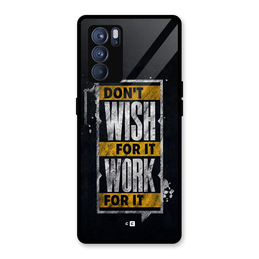 Wish Work Glass Back Case for Oppo Reno6 Pro 5G