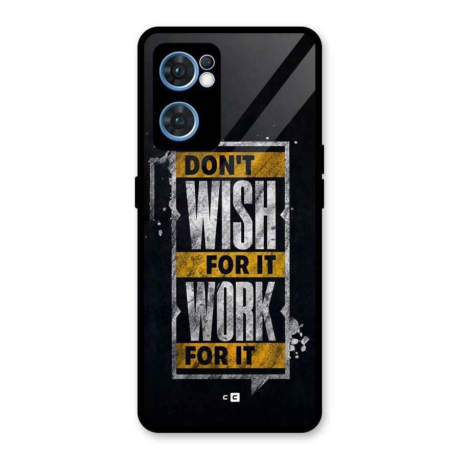 Wish Work Glass Back Case for Oppo Reno7 5G