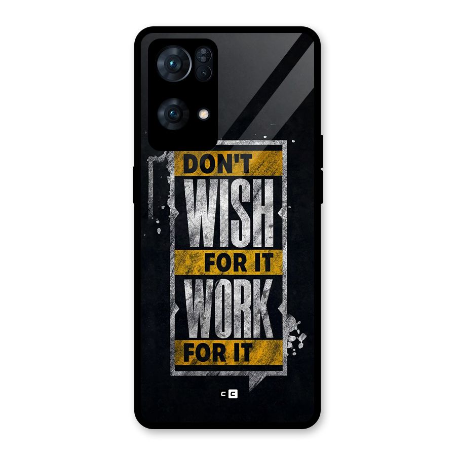 Wish Work Glass Back Case for Oppo Reno7 Pro 5G