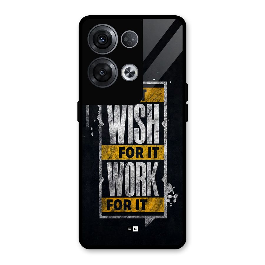 Wish Work Glass Back Case for Oppo Reno8 Pro 5G