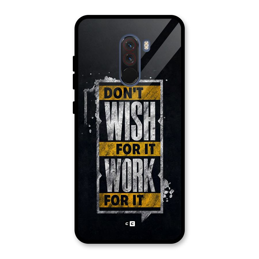 Wish Work Glass Back Case for Poco F1