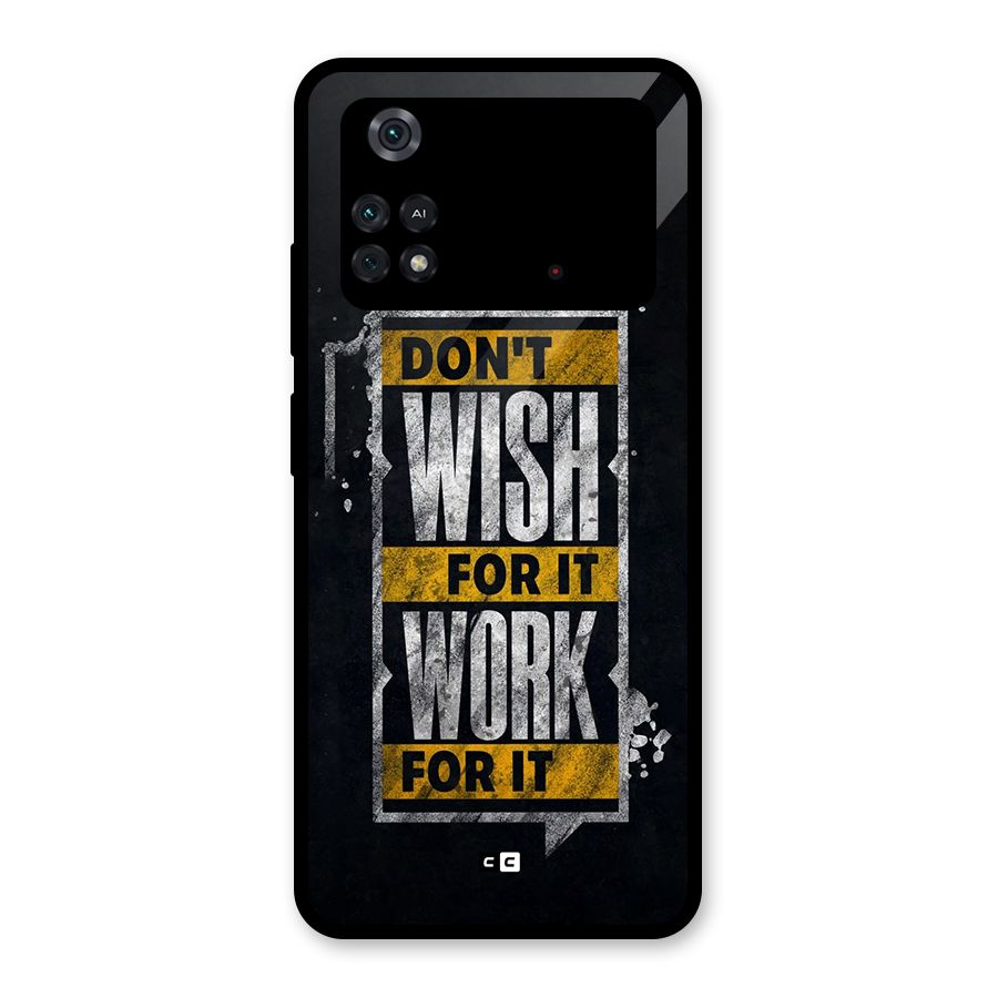 Wish Work Glass Back Case for Poco M4 Pro 4G