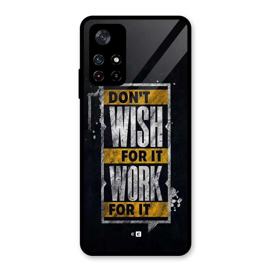 Wish Work Glass Back Case for Poco M4 Pro 5G