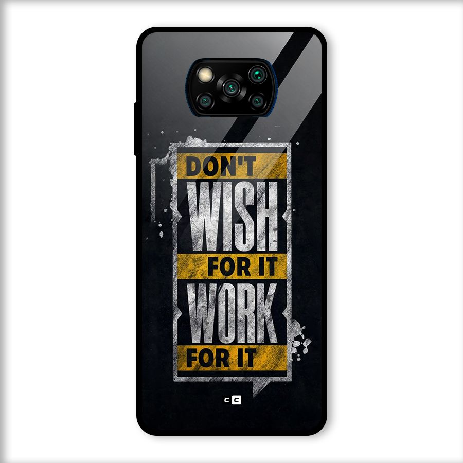 Wish Work Glass Back Case for Poco X3