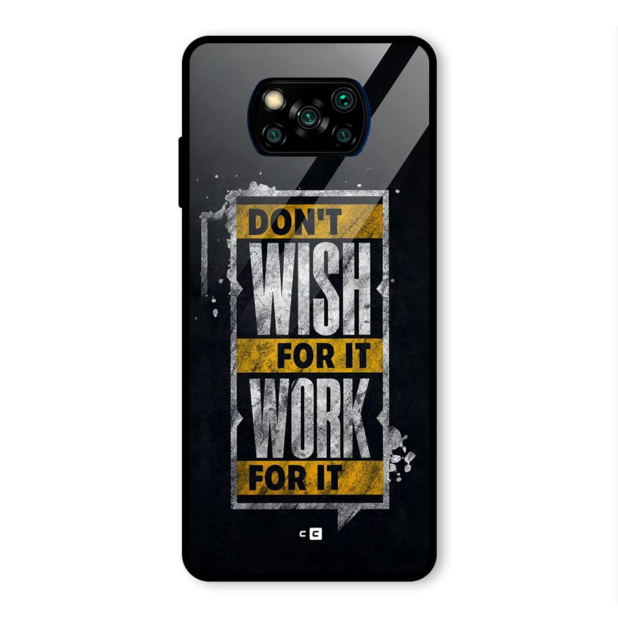 Wish Work Glass Back Case for Poco X3 Pro