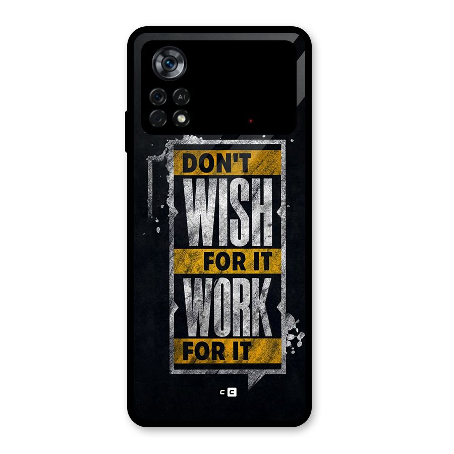 Wish Work Glass Back Case for Poco X4 Pro 5G