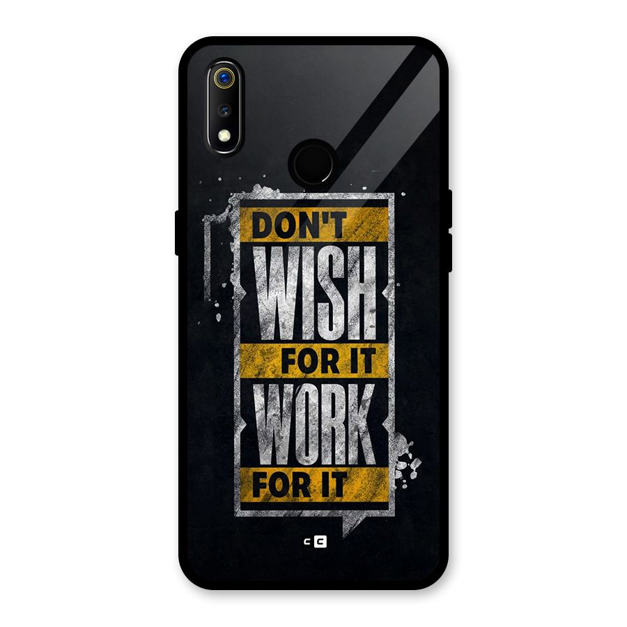 Wish Work Glass Back Case for Realme 3i