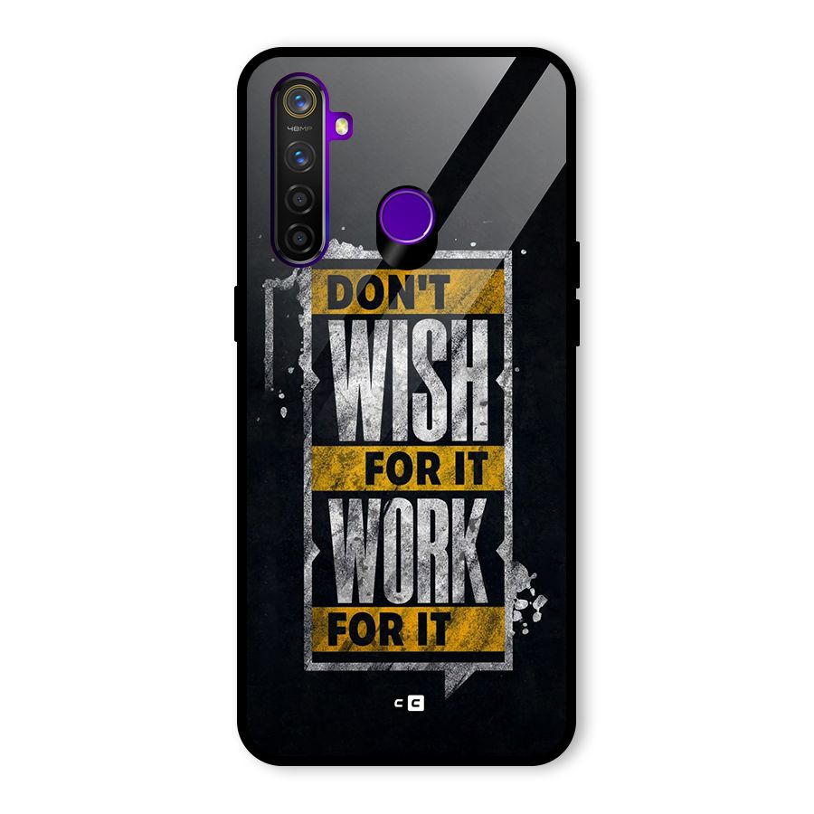 Wish Work Glass Back Case for Realme 5 Pro