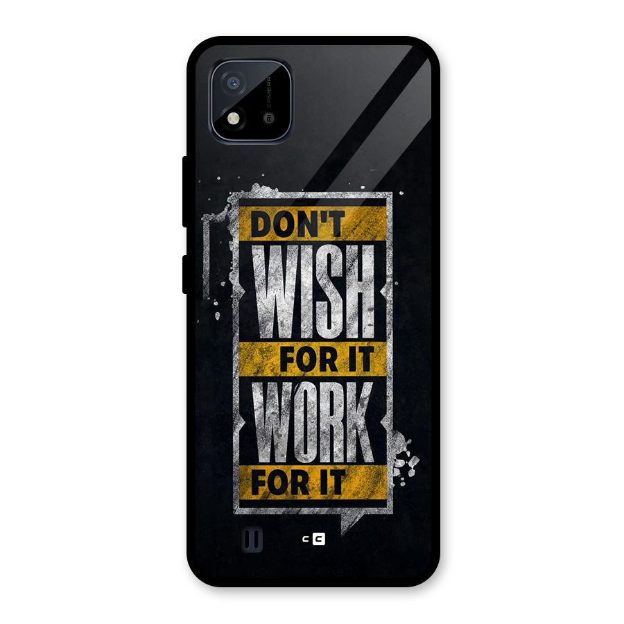 Wish Work Glass Back Case for Realme C11 2021