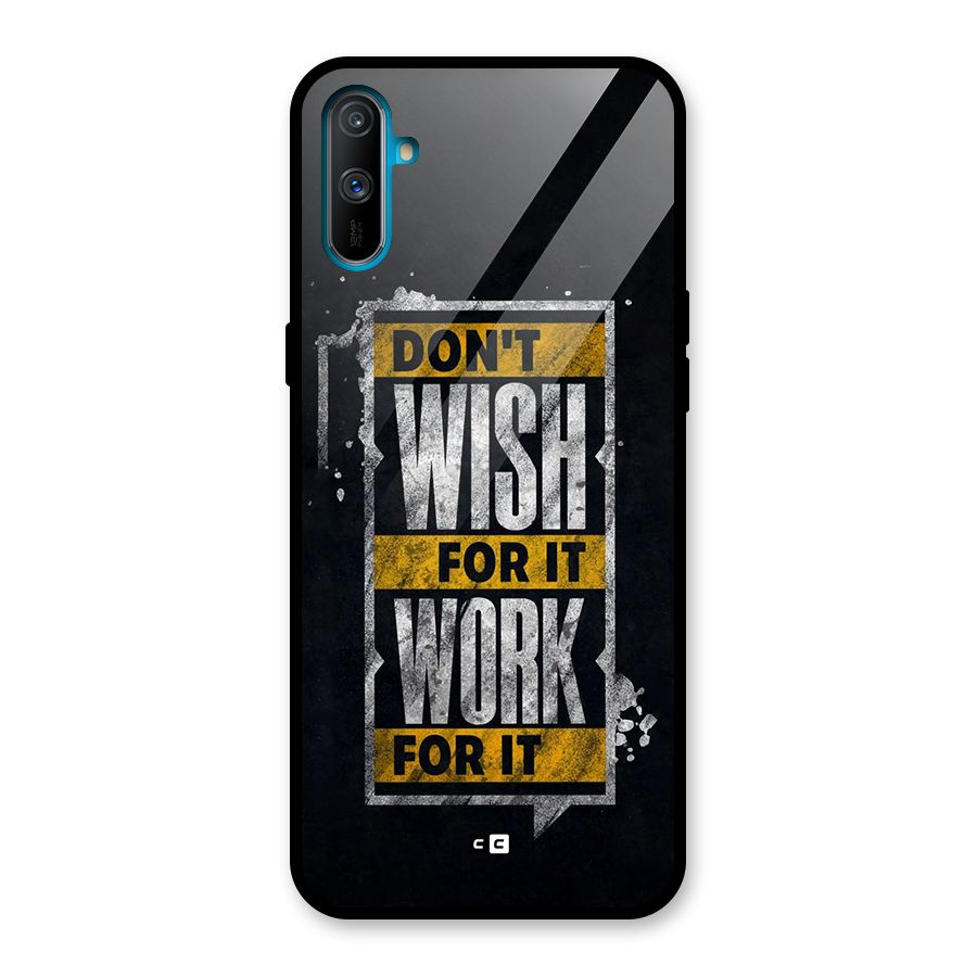 Wish Work Glass Back Case for Realme C3