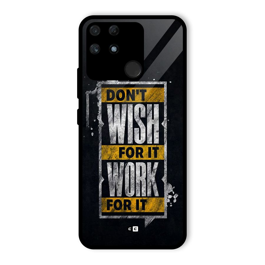 Wish Work Glass Back Case for Realme Narzo 50A