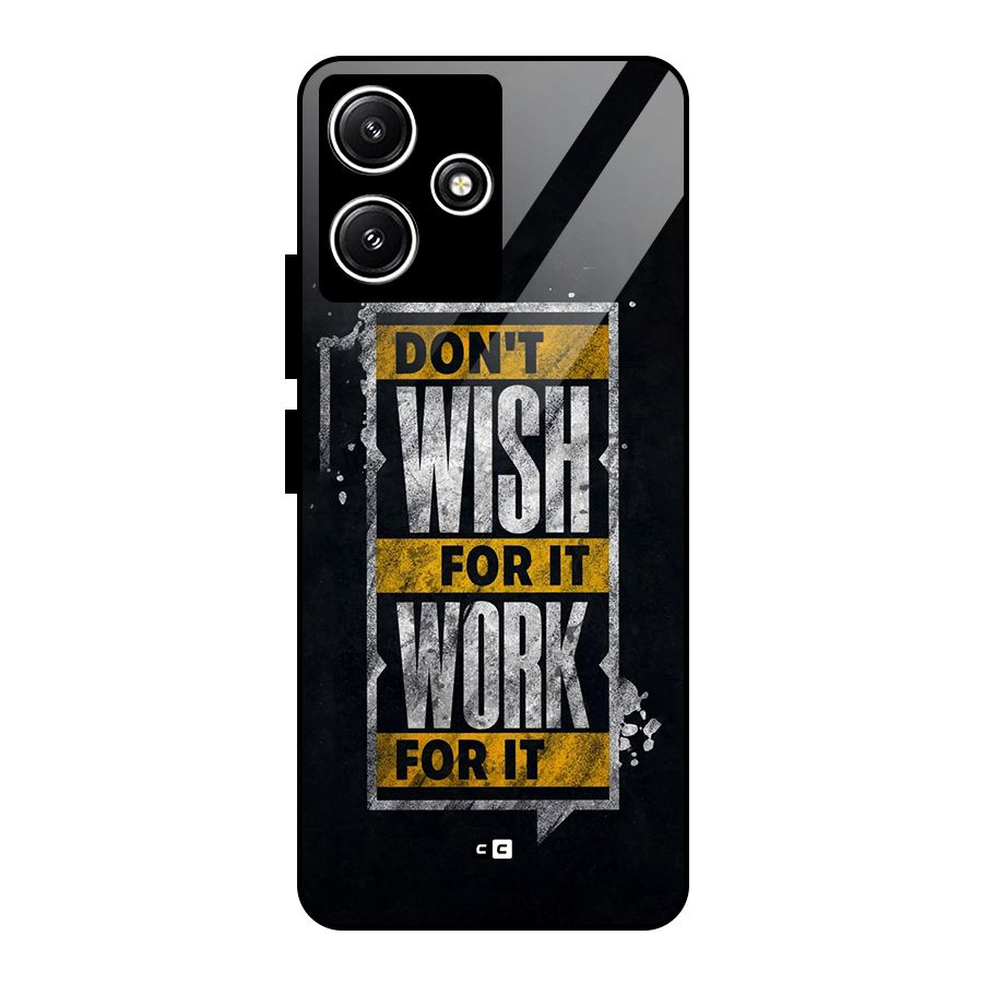 Wish Work Glass Back Case for Redmi 12 5G