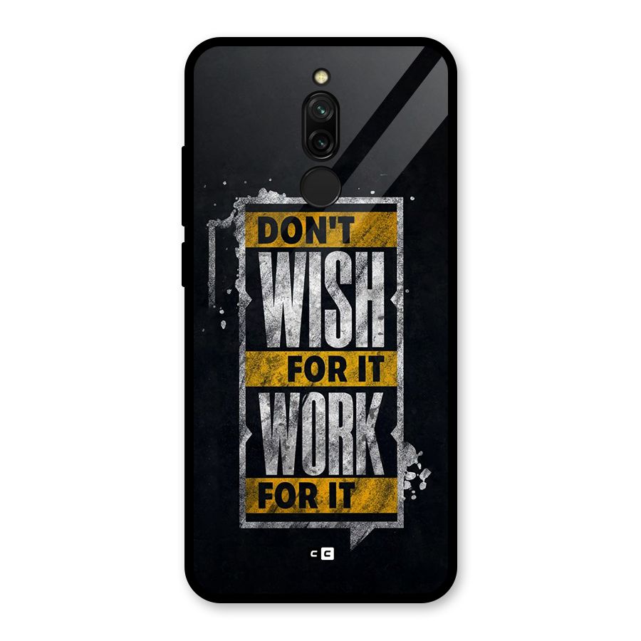 Wish Work Glass Back Case for Redmi 8