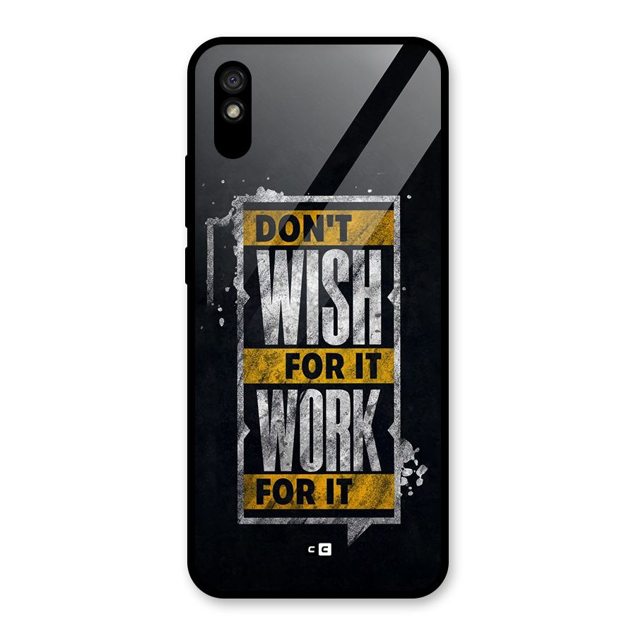 Wish Work Glass Back Case for Redmi 9A