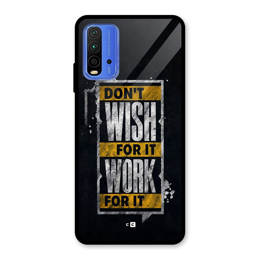 Wish Work Glass Back Case for Redmi 9 Power